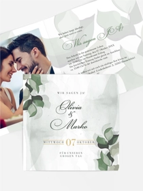 Hochzeitseinladung Efeulocken Hochzeitseinladung Efeulocken