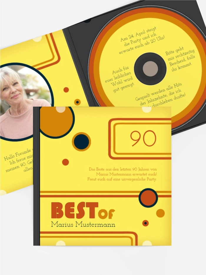 Geburtstagseinladung Best Of CD Foto 90 Geburtstagseinladung Best Of CD Foto 90