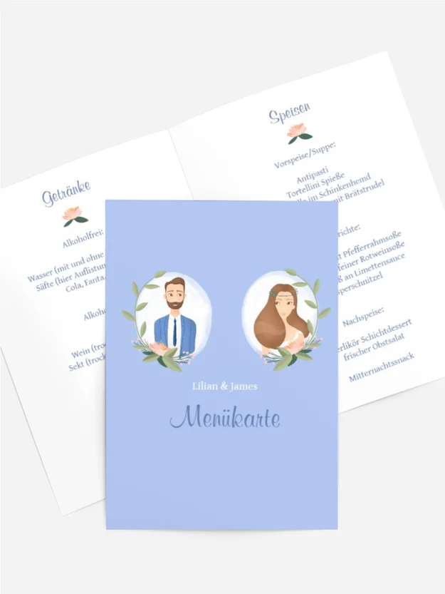 Menükarte Traumpaar
