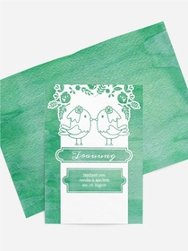 Kirchenheft Umschlag Vogelpaar Brautkleid