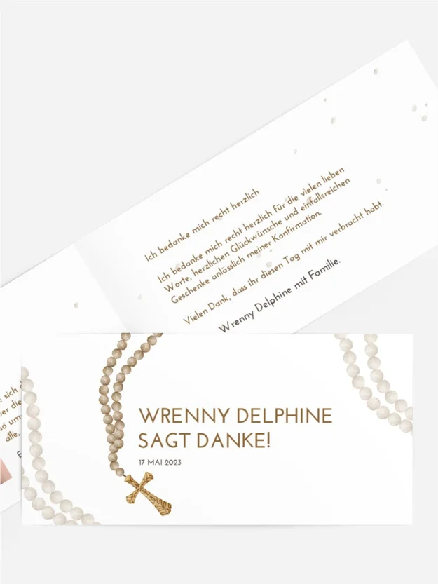 Dankeskarte Konfirmation Heilige Halskette