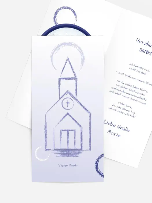 Dankeskarte Konfirmation Kirche