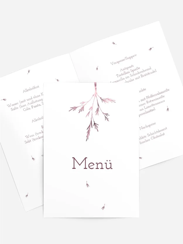 Weihnachtsmenükarte Happy Xmas