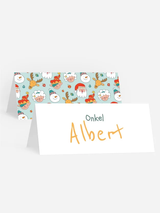 Tischkarte Weihnachten Weihnachtsgruppe