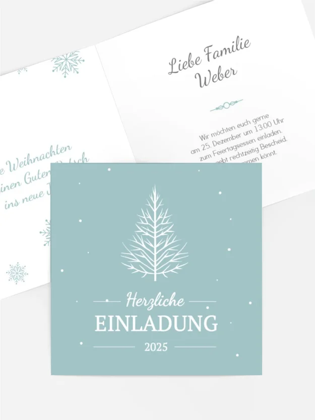 Einladung Weihnachten Feiertagssymbol