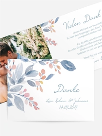 Dankeskarte Hochzeit "Herzensträume"