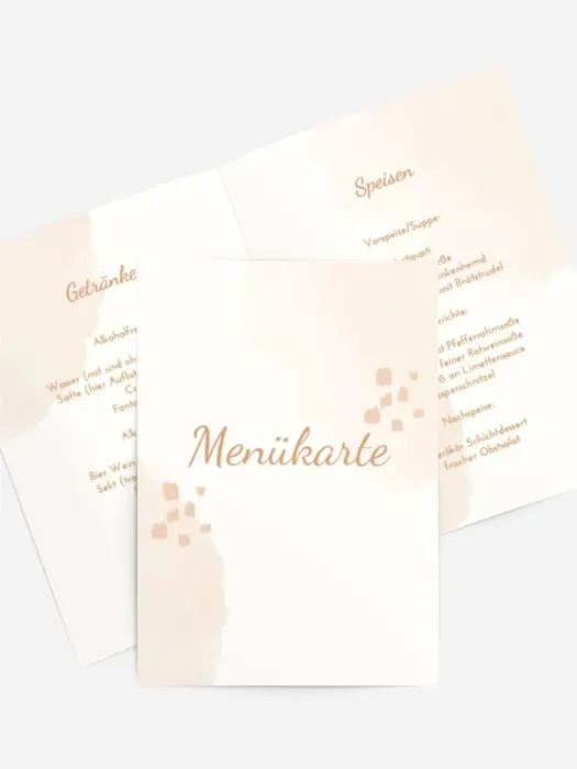 Menükarte Geburtstag Chaotische Quadrate