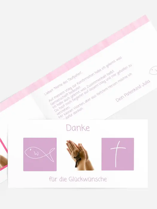 Dankeskarte Konfirmation_White
