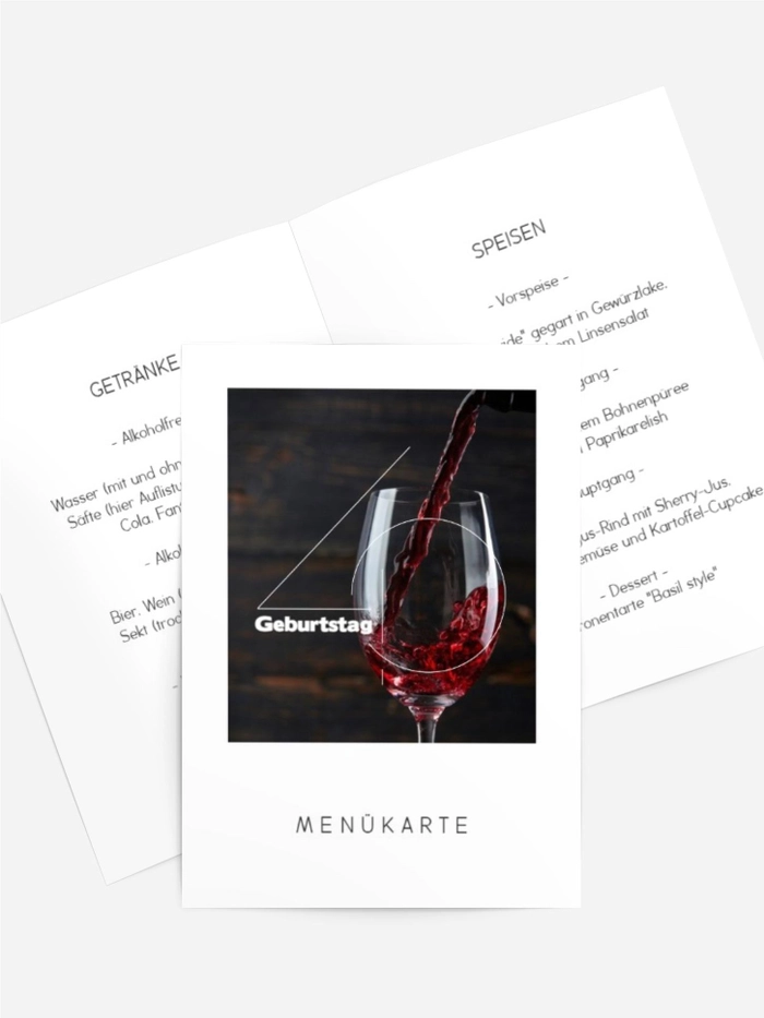 Menükarte Geburtstag Dezentes Alter Menükarte Geburtstag Dezentes Alter
