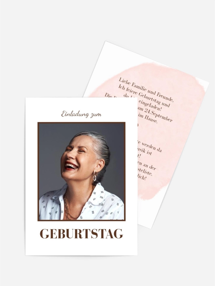 Geburtstagseinladung Lächeln des Lebens