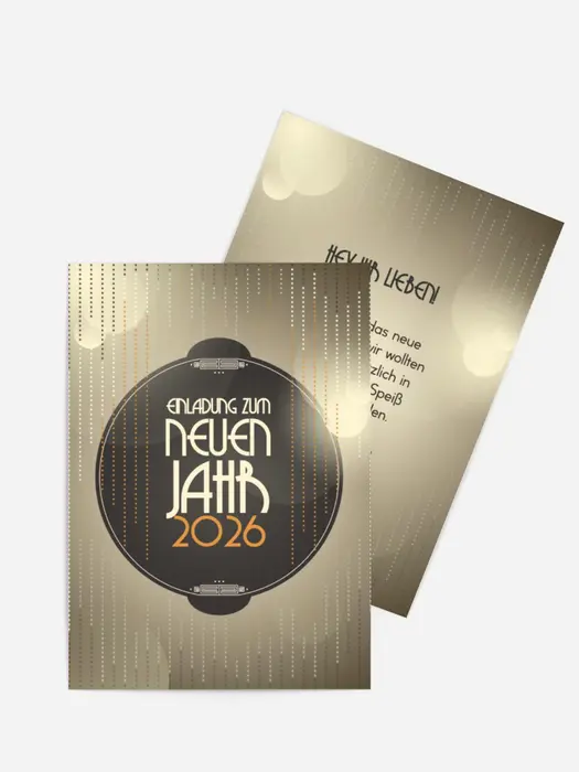 Neujahrskarte Glamour
