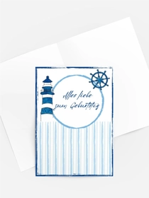 Maritime Geburtstagskarte „Alles Liebe zum Geburtstag“