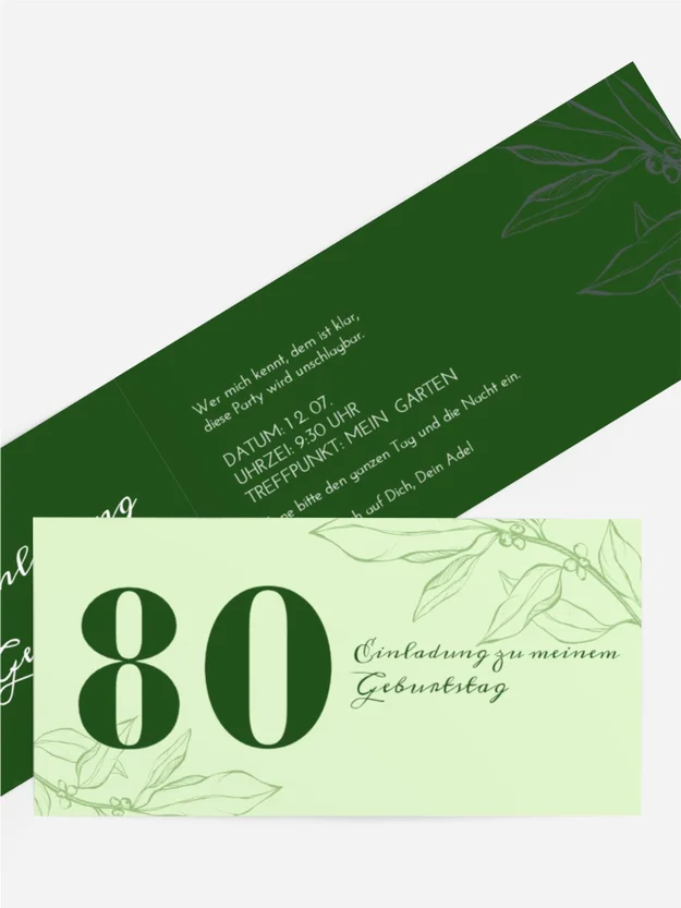 Geburtstagseinladung Lila Äste