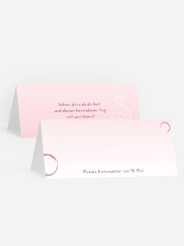 Tischkarte Kommunion Kirche Tischkarte Kommunion Kirche