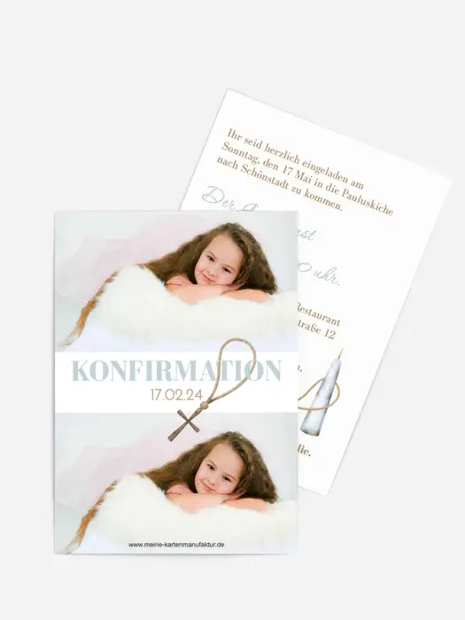 Einladungskarte Konfirmation Kirchenlicht