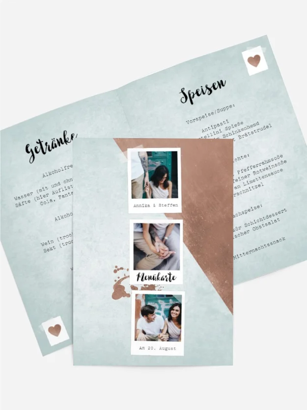 Menükarte Fotosammlung Menükarte Fotosammlung