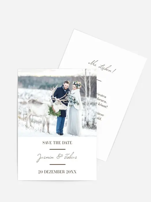 Save-the-Date Karte Renntier