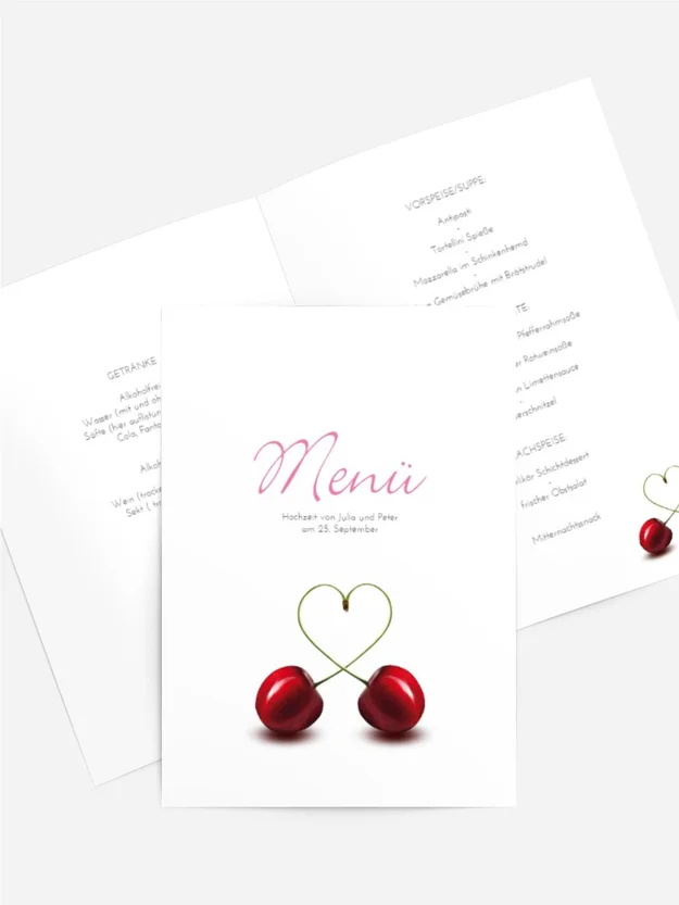 Menükarte Kirsche Menükarte Kirsche