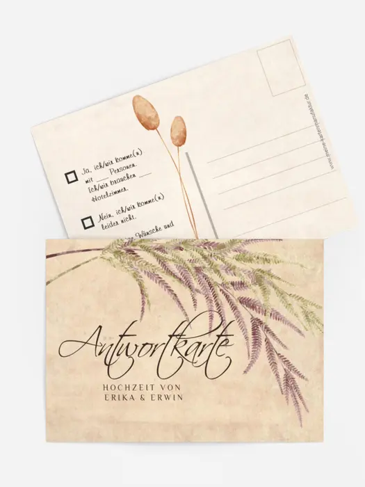 Antwortkarte Liebe Palme