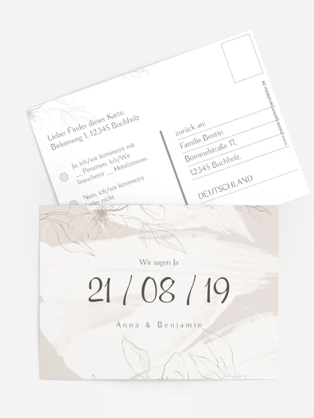 Antwortkarte Apfelblüte