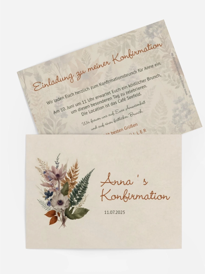 Einladungskarte Konfirmation Heilende Lichter Einladungskarte Konfirmation Heilende Lichter