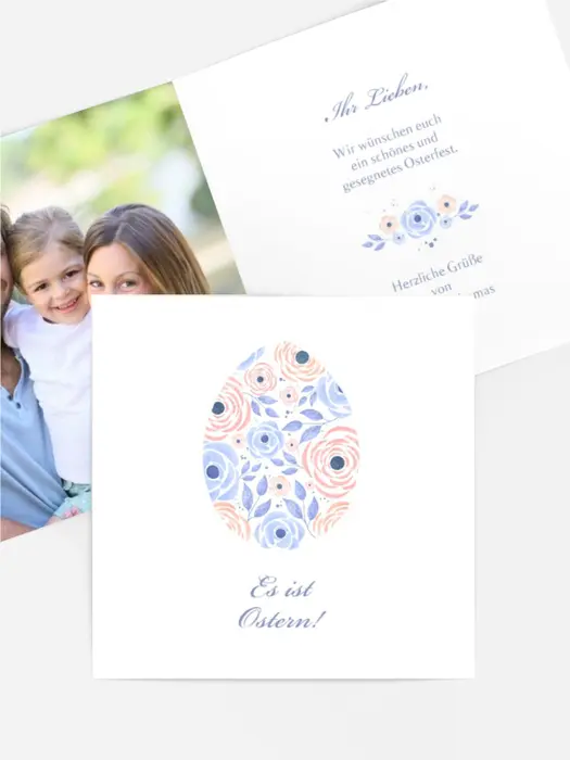 Osterkarte Oster Bouquet
