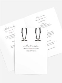 Menükarte zur Hochzeit Pärchen - Männer Menükarte zur Hochzeit Pärchen - Männer