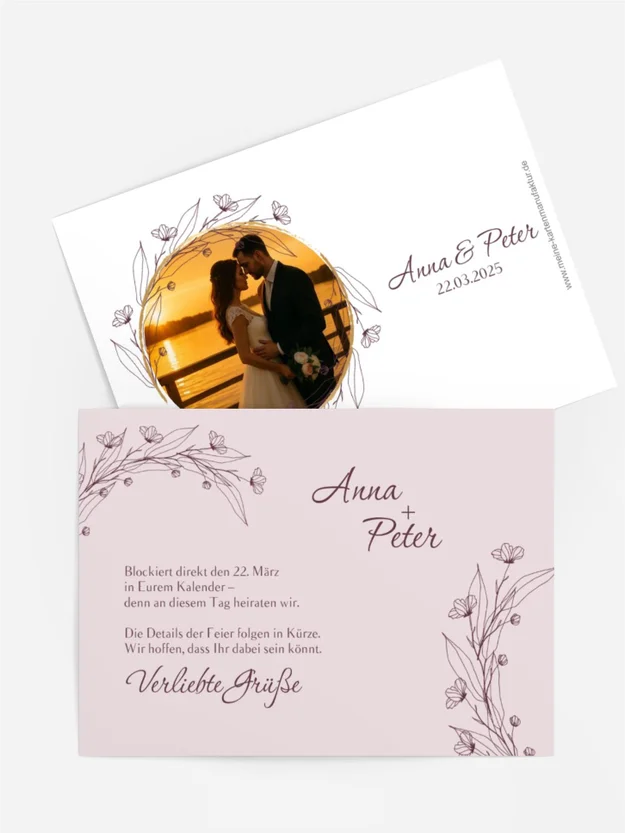 Save the Date Karte Unter den Blumen