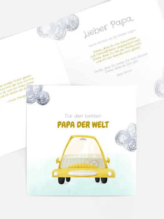 Vatertagskarten Unser Auto