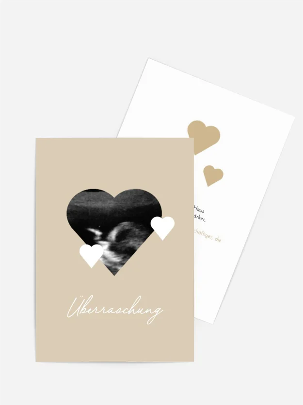 Schwangerschaftskarten Herz Liebe