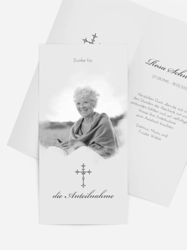 Trauerdanksagung Foto-Rauch Trauerdanksagung Foto-Rauch