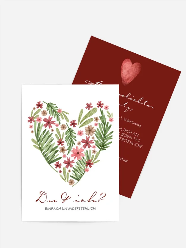 Valentinskarte Grünes Herz