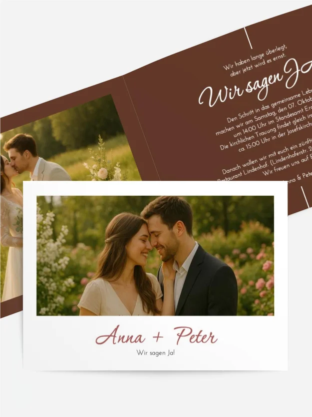 Hochzeitseinladung Lebenslinie