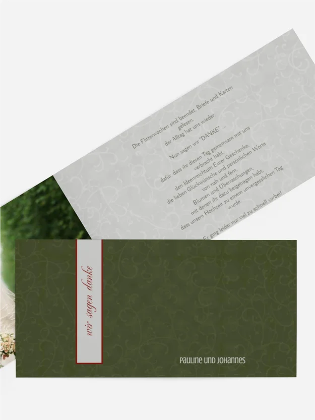 Dankeskarte Hochzeit "Für immer"