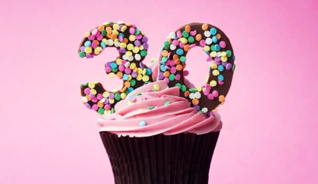 Lustige Cupcakes in buntem Design zum Geburtstag, als Vorlage zum Gestalten von Einladungskarten Geburtstag