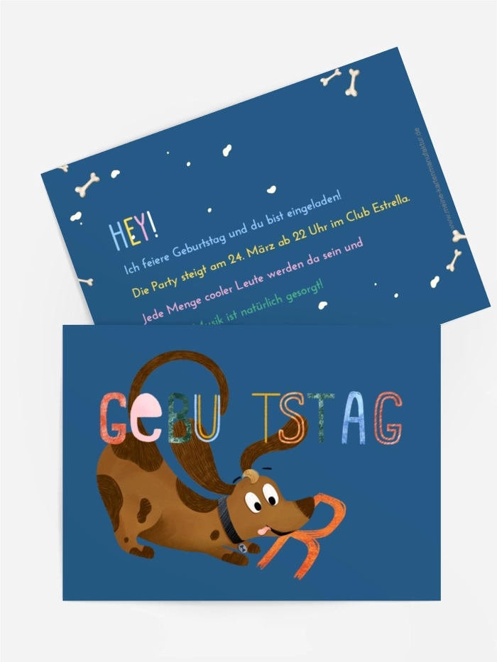 Geburtstagseinladung Hundeparty Geburtstagseinladung Hundeparty