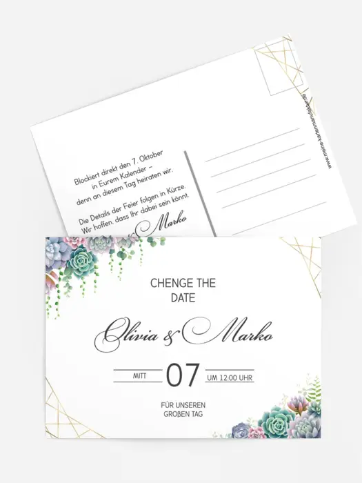 Change the Date Florale Geometrie