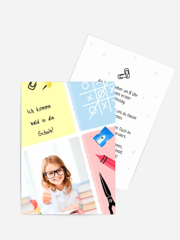 Einladungskarte Einschulung Schulspiel