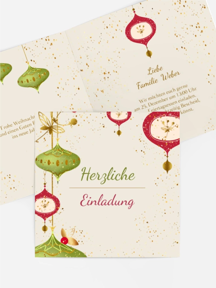 Einladung Weihnachten Vintage Weihnachtsdekorationen