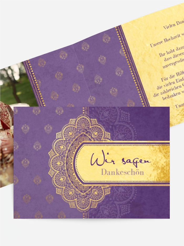 Dankeskarte Hochzeit "Mumbai" Dankeskarte Hochzeit "Mumbai"