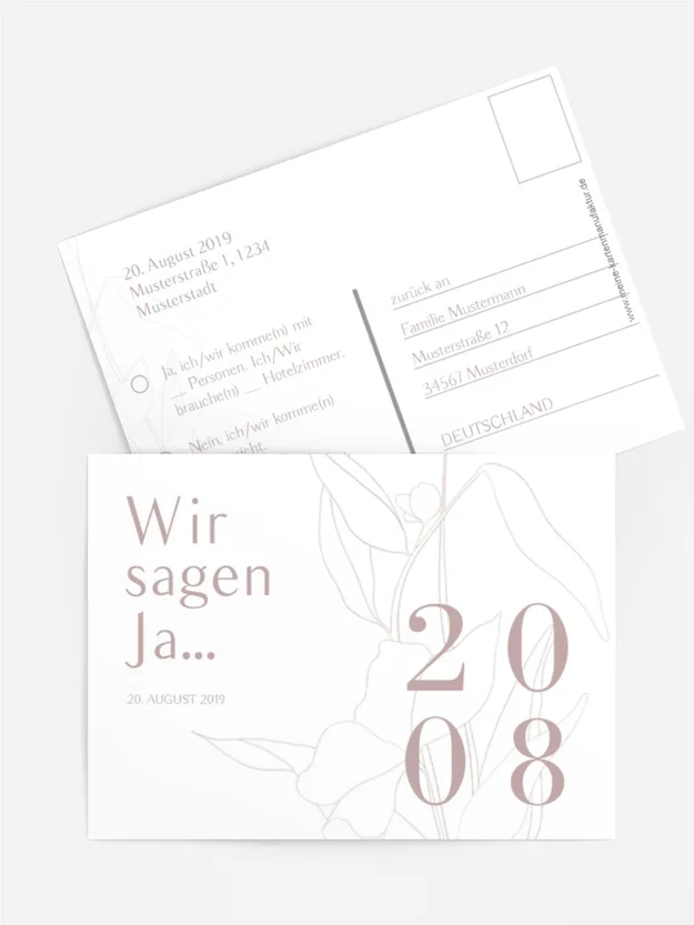 Antwortkarte Zarte Blume