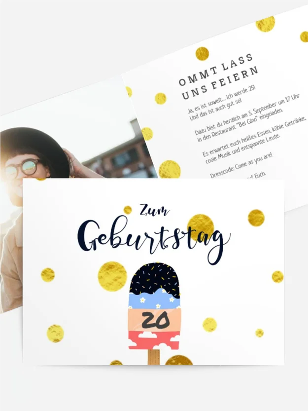 Geburtstagseinladung  Eis