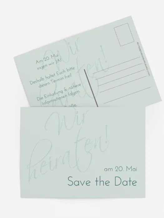 Save the Date Karte Liebesbotschaft