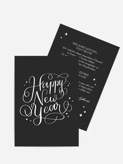Neujahrskarte Winzels und Funken