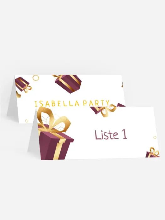 Tischkarte Geburtstag Überraschungsbox