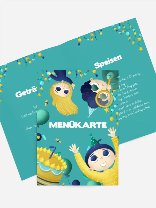 Menükarte Geburtstag Urlaubs Party Menükarte Geburtstag Urlaubs Party
