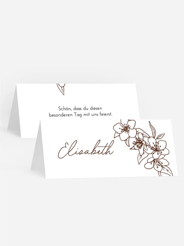 Tischkarte Hochzeitsbogen