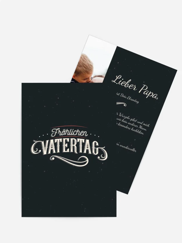Vatertagskarte Starker Mann