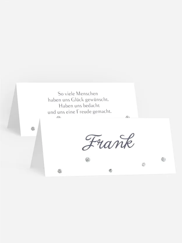 Tischkarte Diamanten