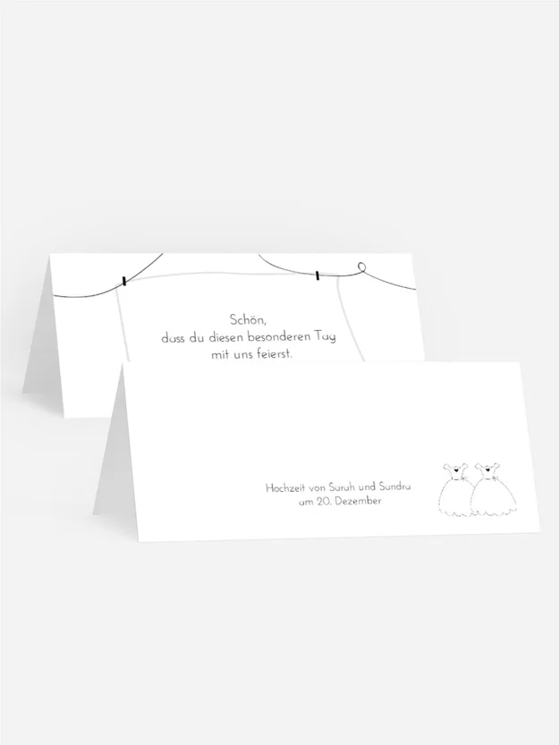 Tischkarte dresses